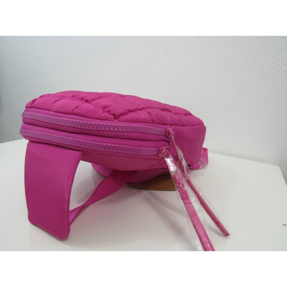 NWT Madden Girl Puckered Adjustable Crossbody Bag Hot Pink Magenta - Picture 6 of 8